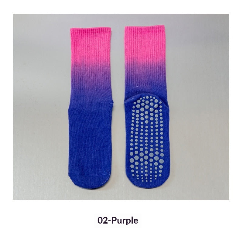 Gradient-colored Non-slip Sports Socks For Women