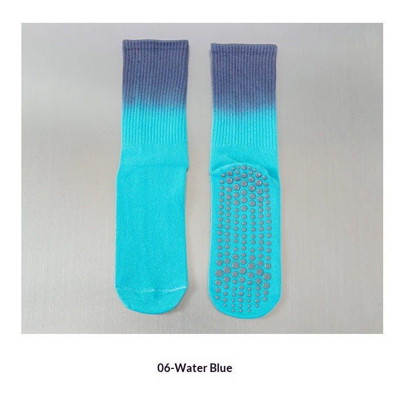 Gradient-colored Non-slip Sports Socks For Women