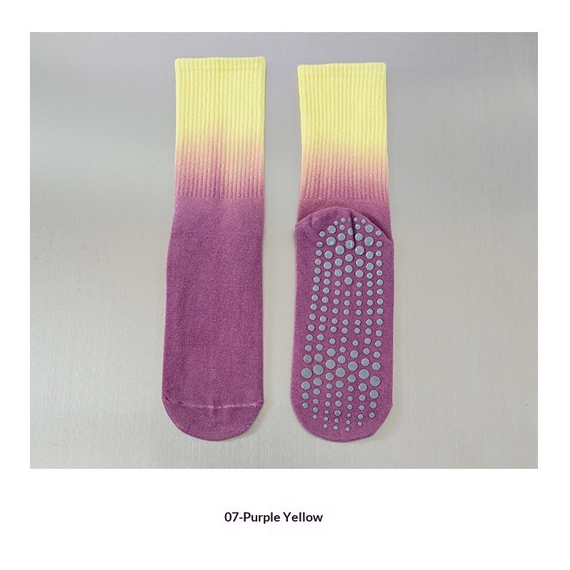 Gradient-colored Non-slip Sports Socks For Women