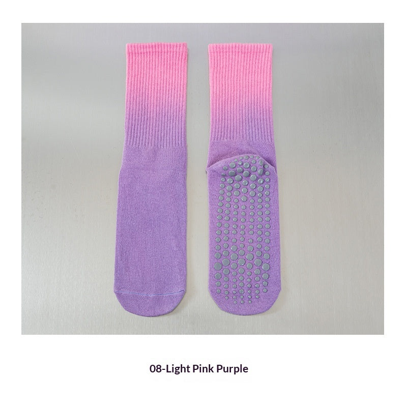 Gradient-colored Non-slip Sports Socks For Women