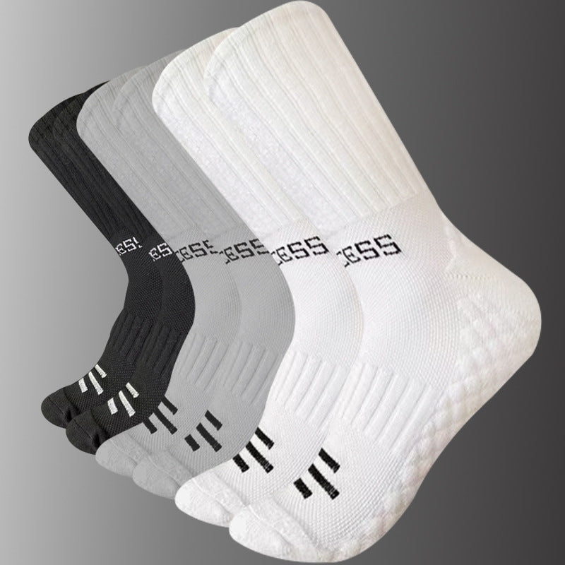 Sports Socks With A Towel-like Sole For Superior Sweat Absorption And Breathability
